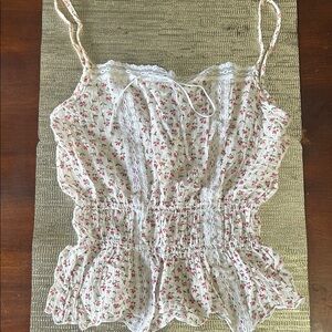 Floral Lace Trim Camisole